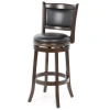 Quikfurn Cappuccino 29-inch Swivel Barstool With Faux Leather Cushion Seat