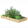 Quikfurn Cedar 4ft X 8ft X 10.5in Raised Garden Bed - Made In Usa