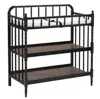Quikfurn Changing Table In Black Wood Finish With 1-inch Waterproof Changing Pad
