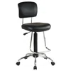 Quikfurn Chrome Finish Drafting Chair With Teardrop Chrome Footrest