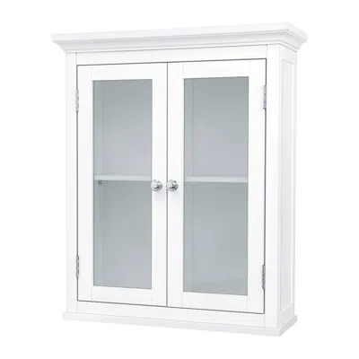 Quikfurn Classic 2-door Bathroom Wall Cabinet In White Finish