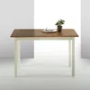 Quikfurn Classic Pine Wood 45 X 28 Inch Dining Table With White Legs