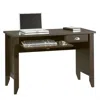 Quikfurn Computer Desk With Keyboard Tray In Dark Brown Mocha Espresso Wood Finish