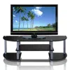 Quikfurn Contemporary Grey And Black Tv Stand - Fits Up To 42-inch Tv