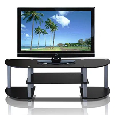 Quikfurn Contemporary Grey And Black Tv Stand - Fits Up To 42-inch Tv