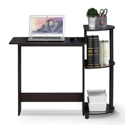 Quikfurn Contemporary Home Office Computer Desk In Black Finish