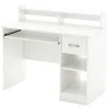Quikfurn Contemporary Home Office Computer Desk In White Wood Finish