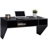 Quikfurn Contemporary Space Saver Floating Style Laptop Desk In Black