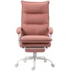 Quikfurn Double Padded Executive Massage Heated Office Chair Salmon