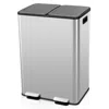 Quikfurn Dual 8-gallon Step Trash Can Recycle Bin Food Waste Kitchen Compost Container