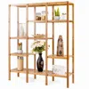 Quikfurn Eco-friendly Bamboo 4-shelf Bookcase Storage Rack