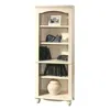 Quikfurn Elegant Display Shelf Bookcase With 5 Shelves In Antique White Wood Finish