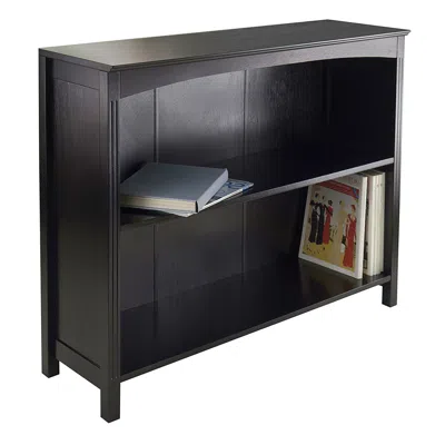 Quikfurn Espresso Sturdy 3 Tier Bookcase Shelf Dresser In Pattern