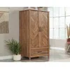 Shop Quikfurn Farmhouse Rustic Herringbone 1 Drawer Garment Rod Wardrobe Armoire