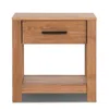 Quikfurn Farmhouse Traditional Rustic Pine Wood 1-drawer Nightstand Bedside Table