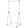 Quikfurn Folding Extendable Metal Garment Rack Clothes Hanging Rod With Lockable Wheels