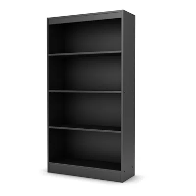 Quikfurn Four Shelf Eco-friendly Bookcase In Black Finish