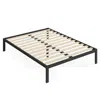 Quikfurn Full Black Metal Platform Bed Frame With Wood Slats - 700 Lbs Weight Capacity