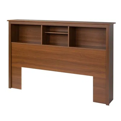 Quikfurn Full / Queen Size Bookcase Headboard In Cherry Wood Finish