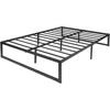 Quikfurn Full Size 14 Inch High Heavy Duty Black Metal Platform Bed Frame
