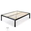Quikfurn Full Size 18 Inch Easy Assemble Metal Platform Bed Frame Wooden Slats