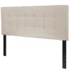 Quikfurn Full Size Beige Taupe Fabric Box-stitch Upholstered Headboard
