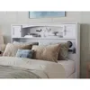 Quikfurn Full Size Farmhouse Bookcase Headboard In White Wood Finish