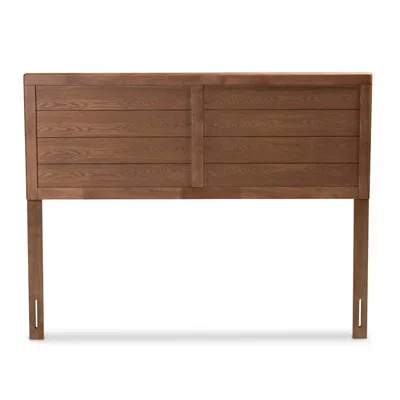 Quikfurn Full Size Farmhouse Headboard In Rustic Brown Walnut Wood Finish