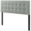 Quikfurn Full Size Grey Fabric Button-tufted Upholstered Headboard