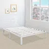 Quikfurn Full Size Heavy Duty Metal Platform Bed Frame In White