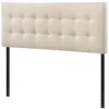 Quikfurn Full Size Ivory Fabric Upholstered Button-tufted Headboard