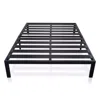 Quikfurn Full Size Metal Platform Bed Frame With 3.86 Inch Wide Heavy Duty Steel Slats