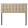 Quikfurn Full Size Modern Beige Tan Taupe Fabric Tufted Upholstered Headboard