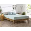 Quikfurn Full Size Solid Wood Low Profile Platform Bed Frame In Pine Finish