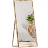 Quikfurn Gold Large Full Length Leaning Wall Or Hanging Mirror