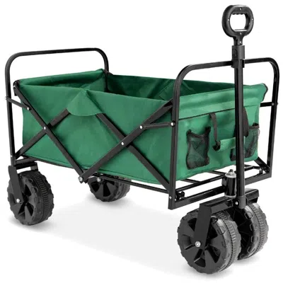 Quikfurn Green Heavy Duty Collapsible Multipurpose Indoor/outdoor Utility Garden Cart