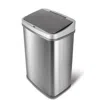 Quikfurn Grey 13-gallon Stainless Steel Kitchen Trash Can With Motion Sensor Lid