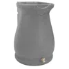 Quikfurn Grey Granite 65 Gallon Plastic Urn Rain Barrel With Planter Top