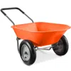 Quikfurn Heavy Duty 2-wheel Multipurpose Rust Proof Wheelbarrow - Orange