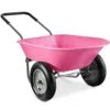 Quikfurn Heavy Duty 2-wheel Multipurpose Rust Proof Wheelbarrow - Pink