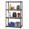 Quikfurn Heavy Duty 4-shelf Black Storage Rack Shelving Unit