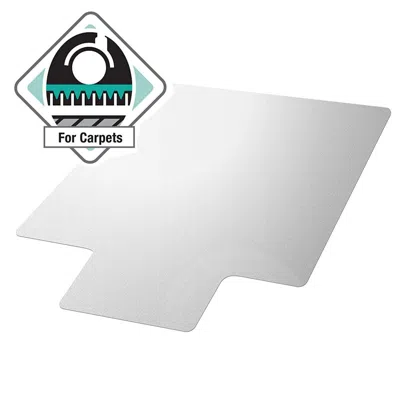Quikfurn Heavy Duty 47 X 35 Inch Chair Mat With Lip For Low To Medium Pile Carpet Floor