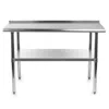 Quikfurn Heavy Duty 48 X 24 Inch Stainless Steel Kitchen Prep Work Table With Backsplash
