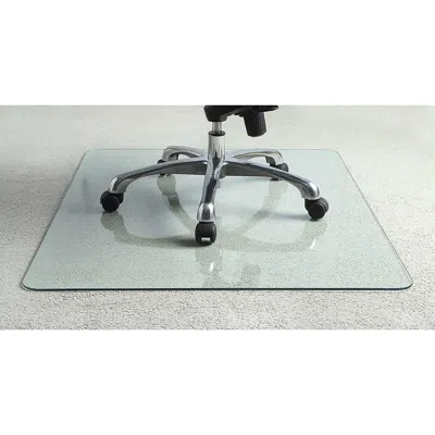 Quikfurn Heavy Duty 50 Inch Tempered Glass Chair Mat