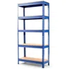 Quikfurn Heavy Duty 60 Inch Adjustable 5-shelf Metal Storage Rack In Navy Blue