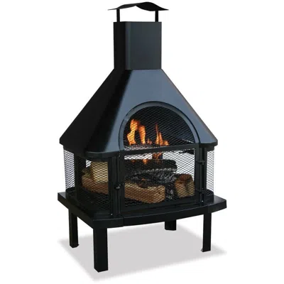 Quikfurn Heavy Duty Steel Wood Burning Pagoda Chiminea