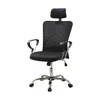 Quikfurn High Back Executive Mesh Office Computer Chair With Headrest In Black