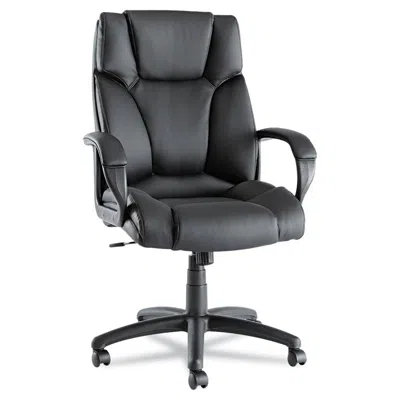 Quikfurn High-back Swivel Tilt Black Soft Touch Leather Office Chair