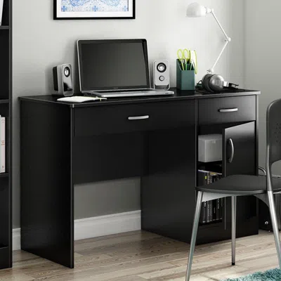 Quikfurn Home Office Work Desk In Black Finish
