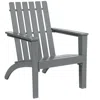 Quikfurn Indoor/outdoor Acacia Wood Adirondack Lounge Armchair - Grey